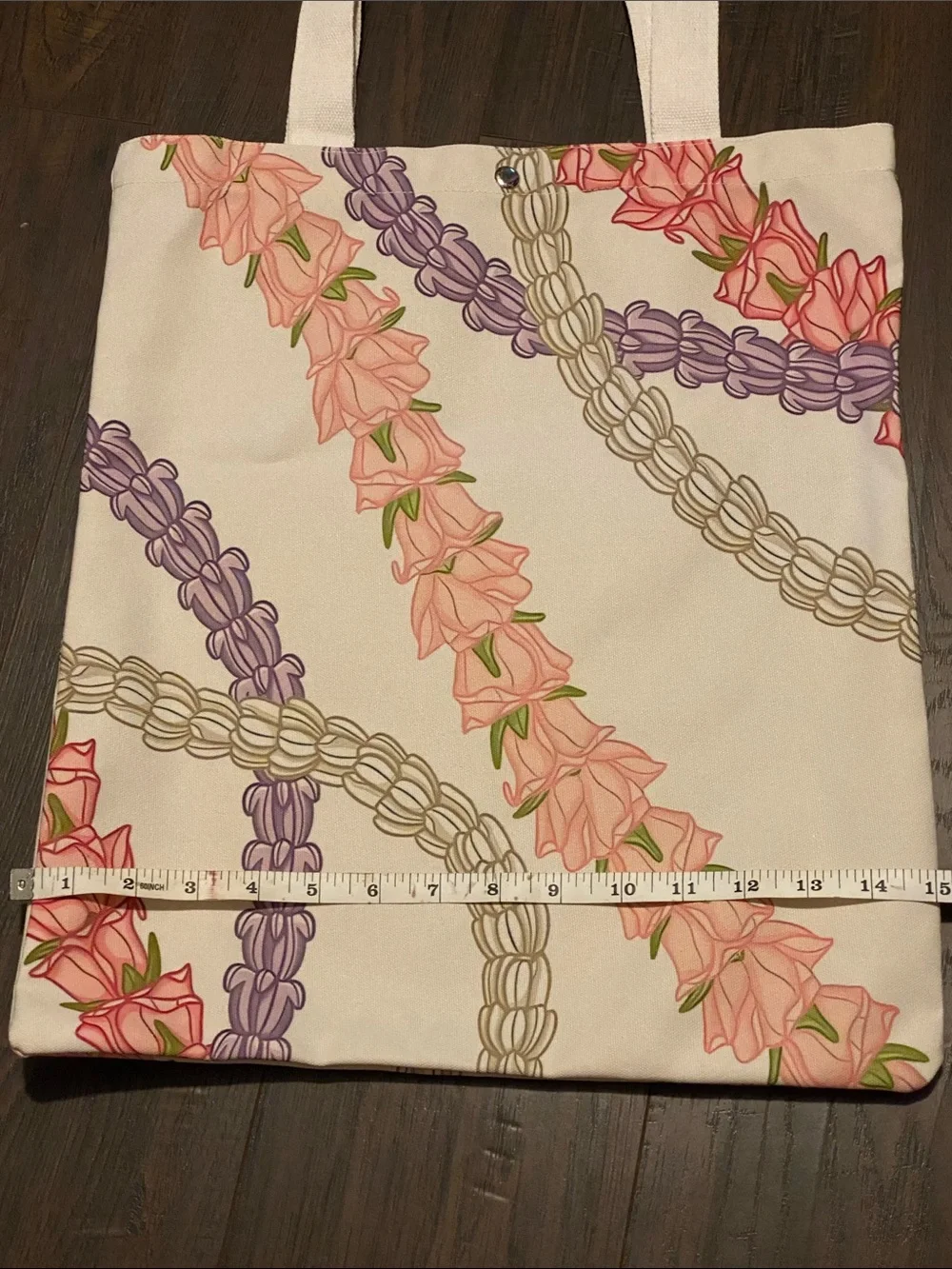NWT Island Sense Canvas Floral Print Tote Bag 🩶🖤